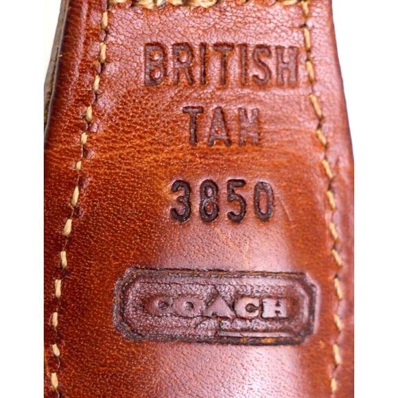 Coach 3850 WOVEN BROWN REAL LEATHER 1"Wd CASUAL DRESS MEN'S BELT Sz 36/90 (*17 - Picture 7 of 13